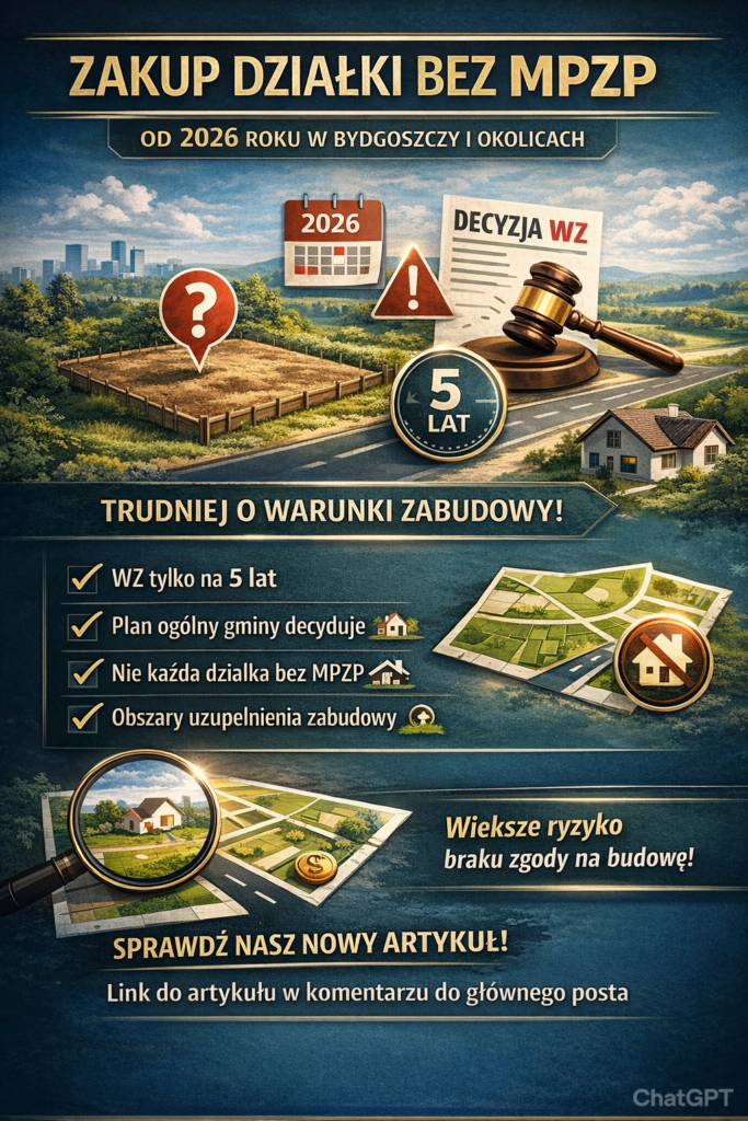 Działka bez MPZP w Bydgoszczy – analiza możliwości zabudowy przed zakupem
